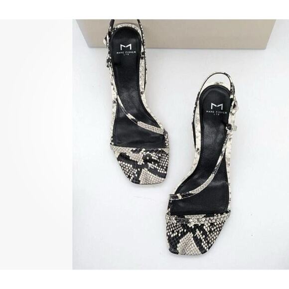 Marc Fisher LTD Womens Gove 2 Leather Snake Print Dress Sandals Size 10m - Picture 2 of 6